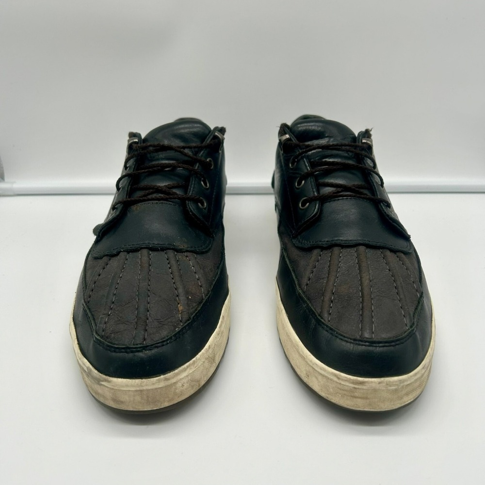 Polo‎ Ralph Lauren Ramiro Shoes Men 13 Leather Duck Boat Sneaker Casual Black - Picture 5 of 9